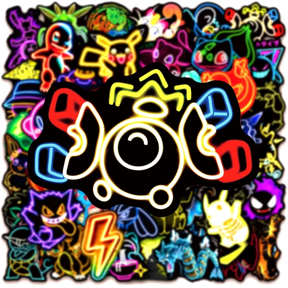Neon Pocket Monster Sticker
