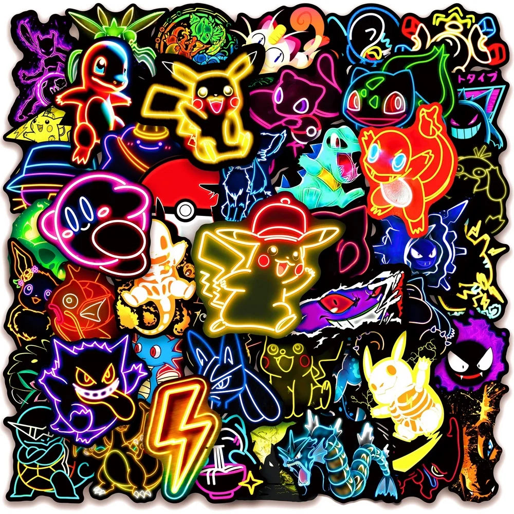 Neon Pocket Monster Sticker