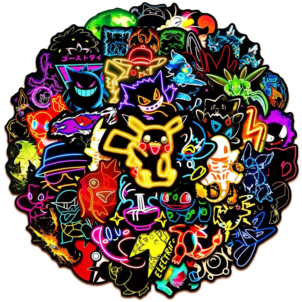 Neon Pocket Monster Sticker